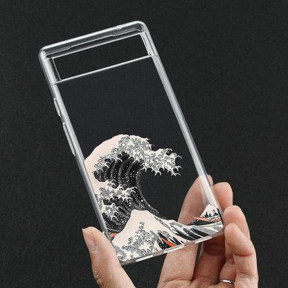 Fashion Great Blue Wave Clear Phone Case for Google Pixel 7 Pro