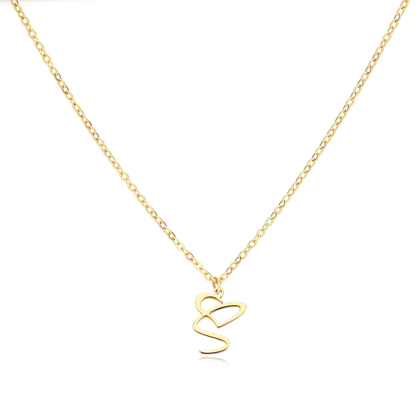 Heart Initial Letter Necklace