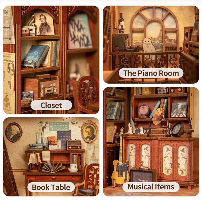 Book Nooks DIY 3D Wooden Puzzle (Best Seller)