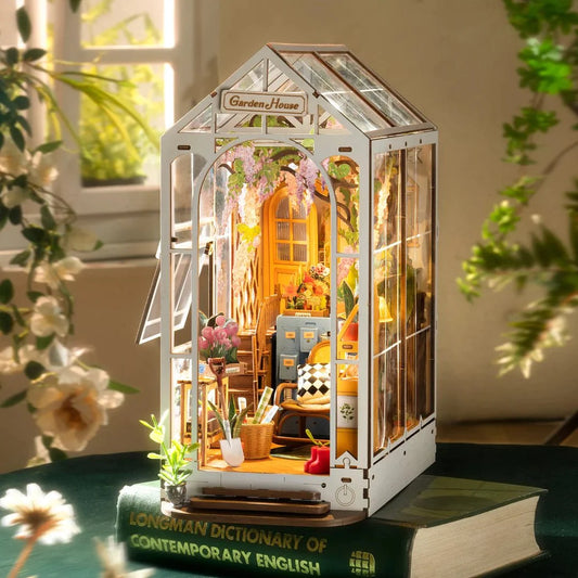 Garden House 3D Wooden DIY Book Nook