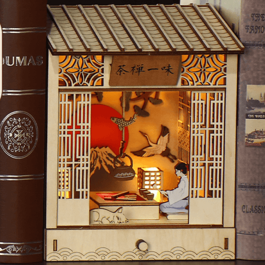 Japanese Chashitsu Tea Room DIY Book Nook 3D Wooden Puzzle