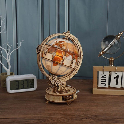 Luminous 3D Magnifying Globe Wooden Puzzle