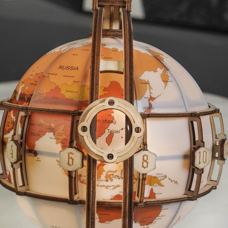 Luminous 3D Magnifying Globe Wooden Puzzle