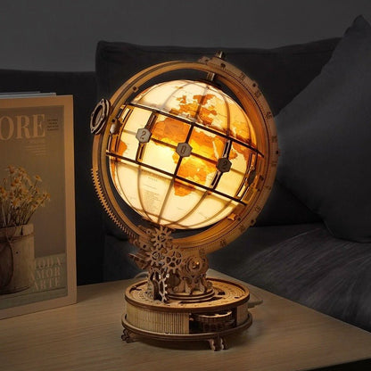 Luminous 3D Magnifying Globe Wooden Puzzle