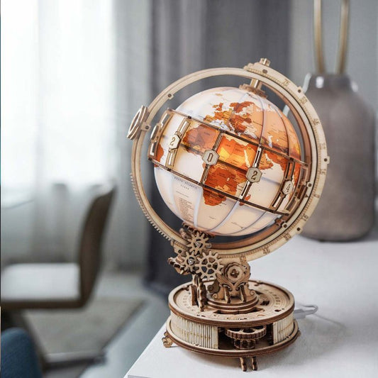 Luminous 3D Magnifying Globe Wooden Puzzle