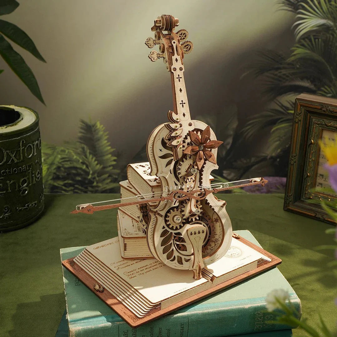 Magic Cello Mechanical Music Box & Music Instruments 3D Wooden Puzzle