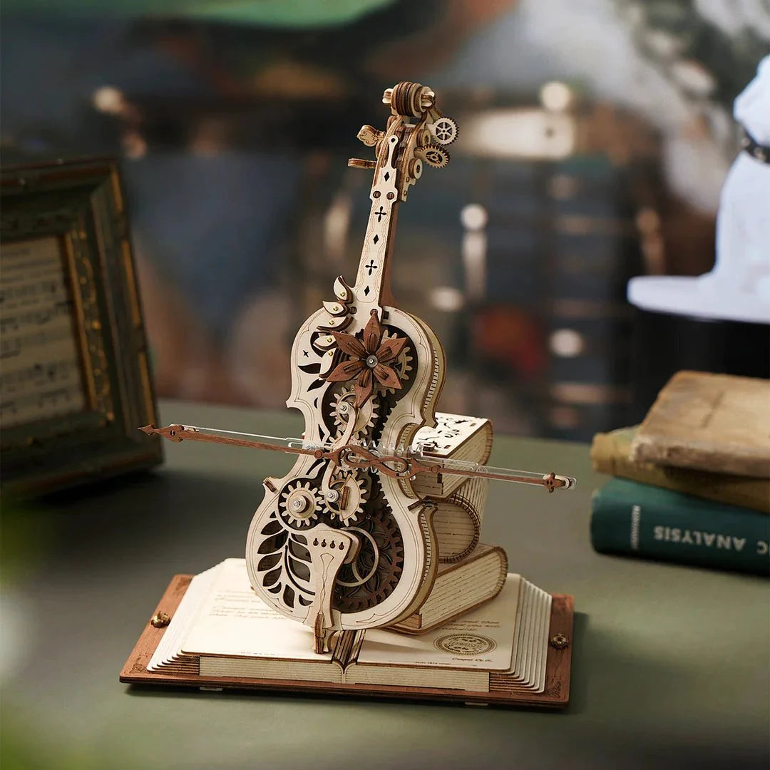 Magic Cello Mechanical Music Box & Music Instruments 3D Wooden Puzzle