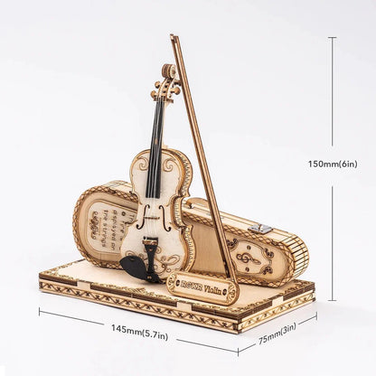 Magic Cello Mechanical Music Box & Music Instruments 3D Wooden Puzzle