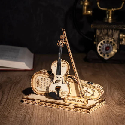 Magic Piano Mechanical Music Box 3D Wooden Puzzle