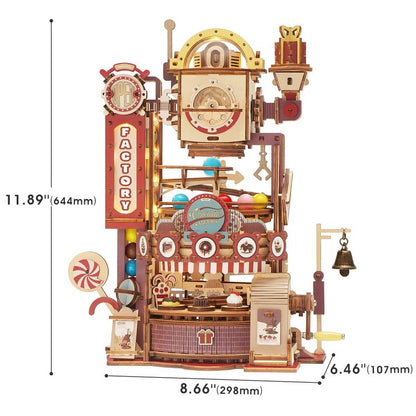 Marble Run Night City DIY Wooden Puzzle