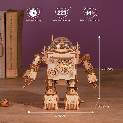 Orpheus Steampunk DIY Music Box 3D Puzzle