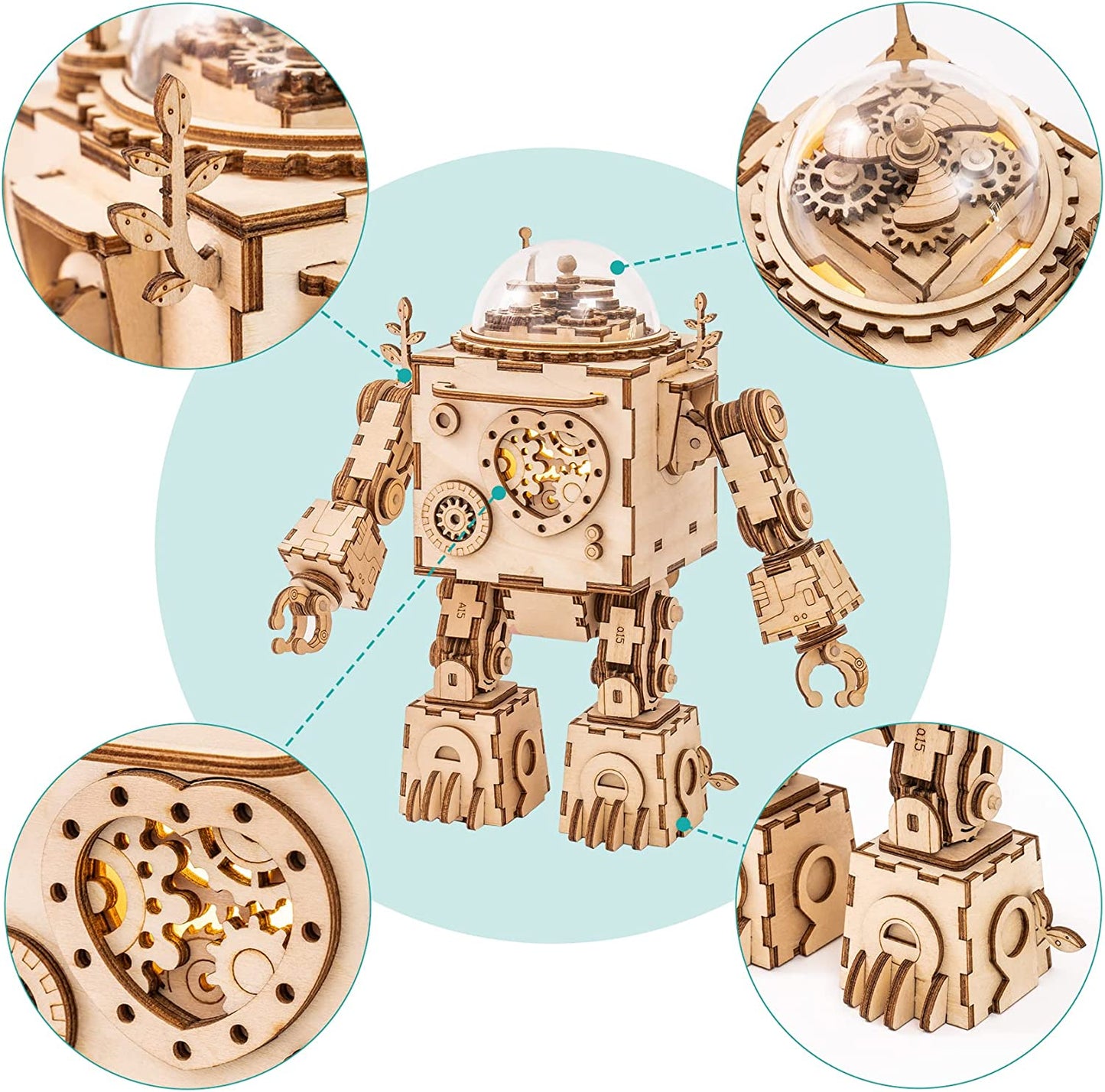 Orpheus Steampunk DIY Music Box 3D Puzzle