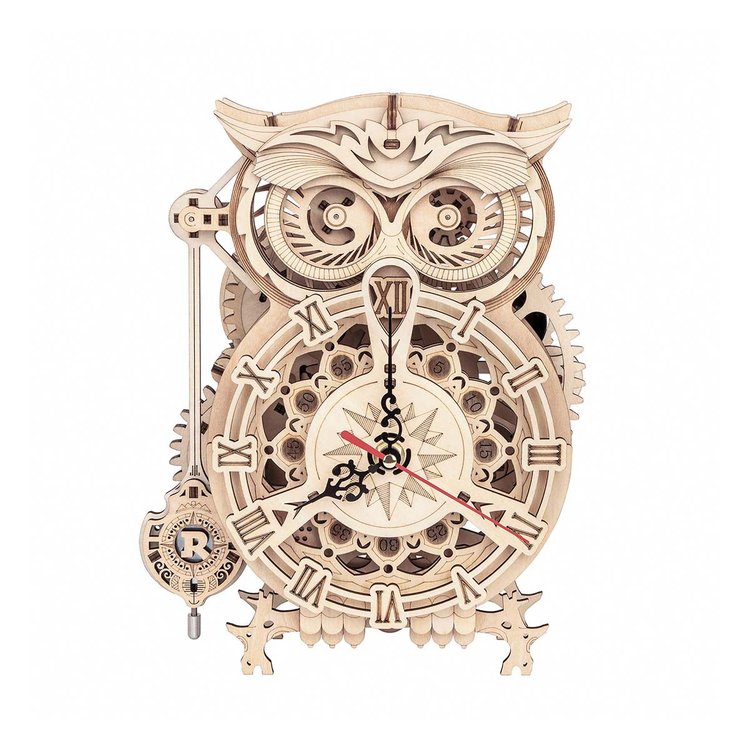 OWL Clock Mechanical Gear 3D Wooden Puzzle