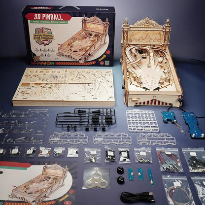 Pinball Machine 3D Wooden Puzzle Kit