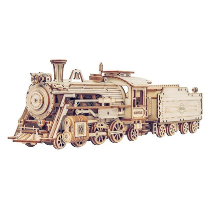 Prime Steam Express Train Scale Model 3D Wooden Puzzle