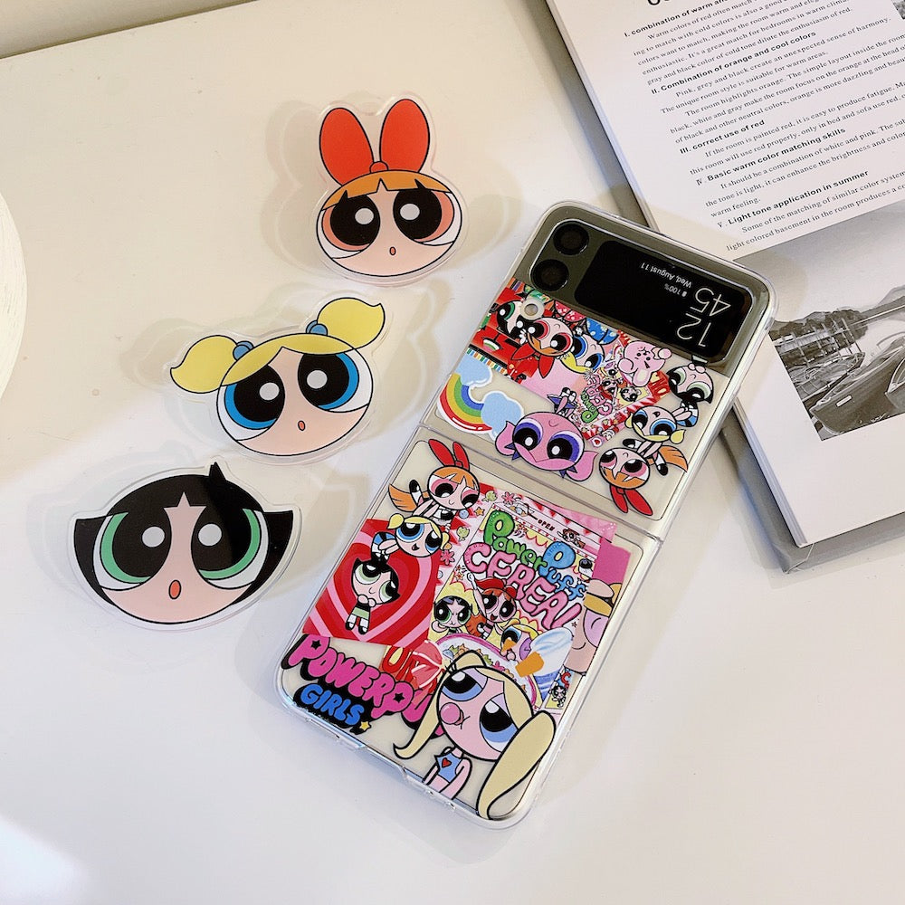 Cute Cartoon Bracket Case for Samsung Galaxy Z Flip 3