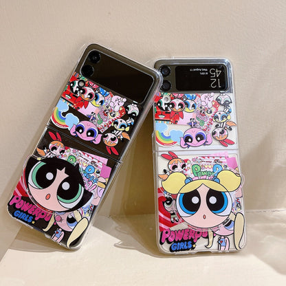 Cute Cartoon Bracket Case for Samsung Galaxy Z Flip 3