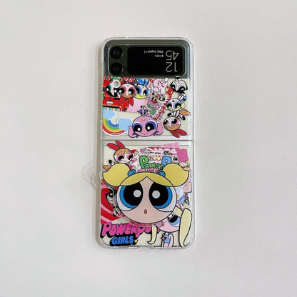 Cute Cartoon Bracket Case for Samsung Galaxy Z Flip 3