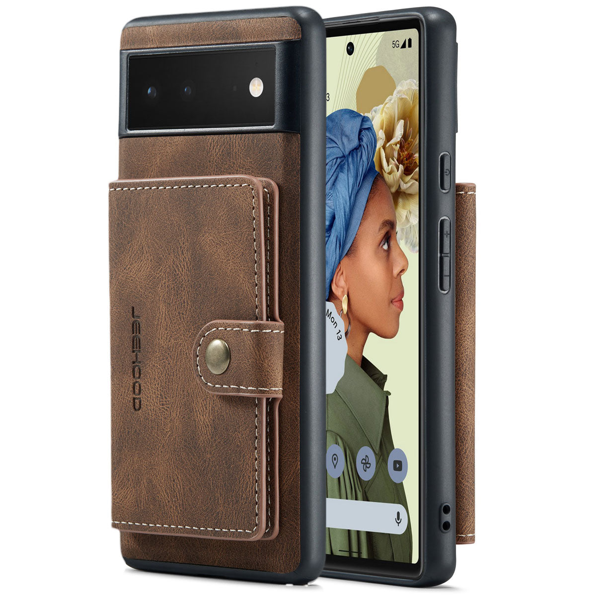 Leather Wallet Magnetic Case For Google Pixel 6