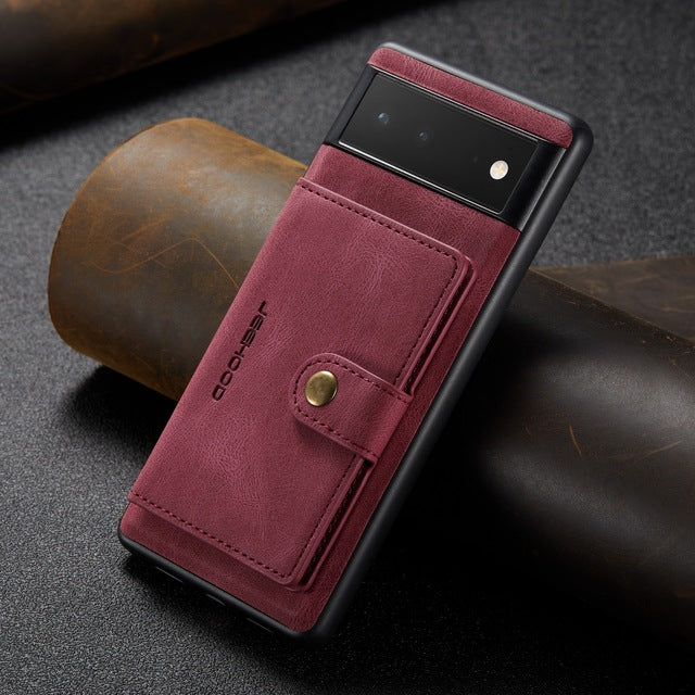 Leather Wallet Magnetic Case For Google Pixel 6