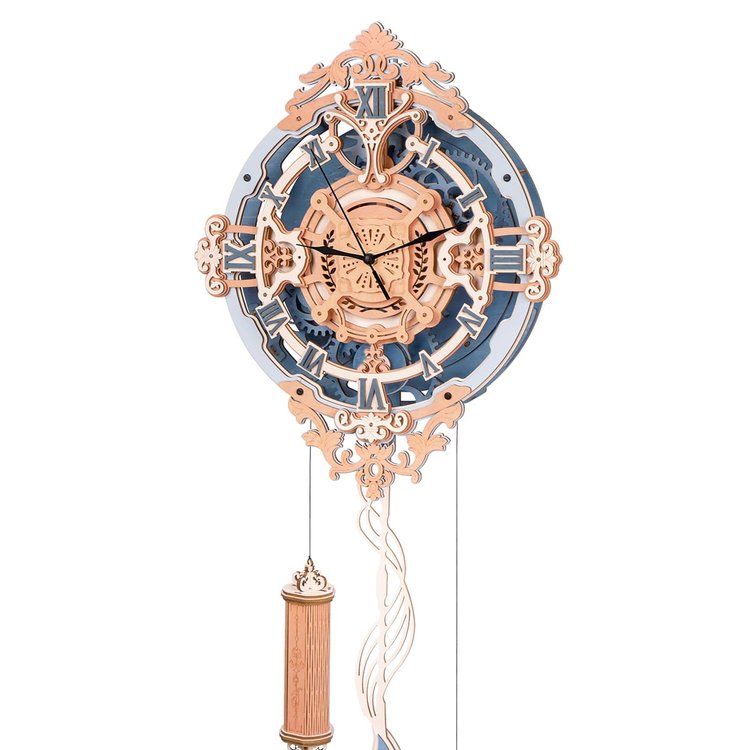 Romantic Note Wall Clock 3D Wooden Mechanical Gear Puzzle