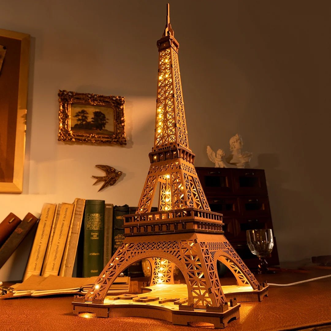 Starry Eiffel Tower 3D Wooden Puzzle