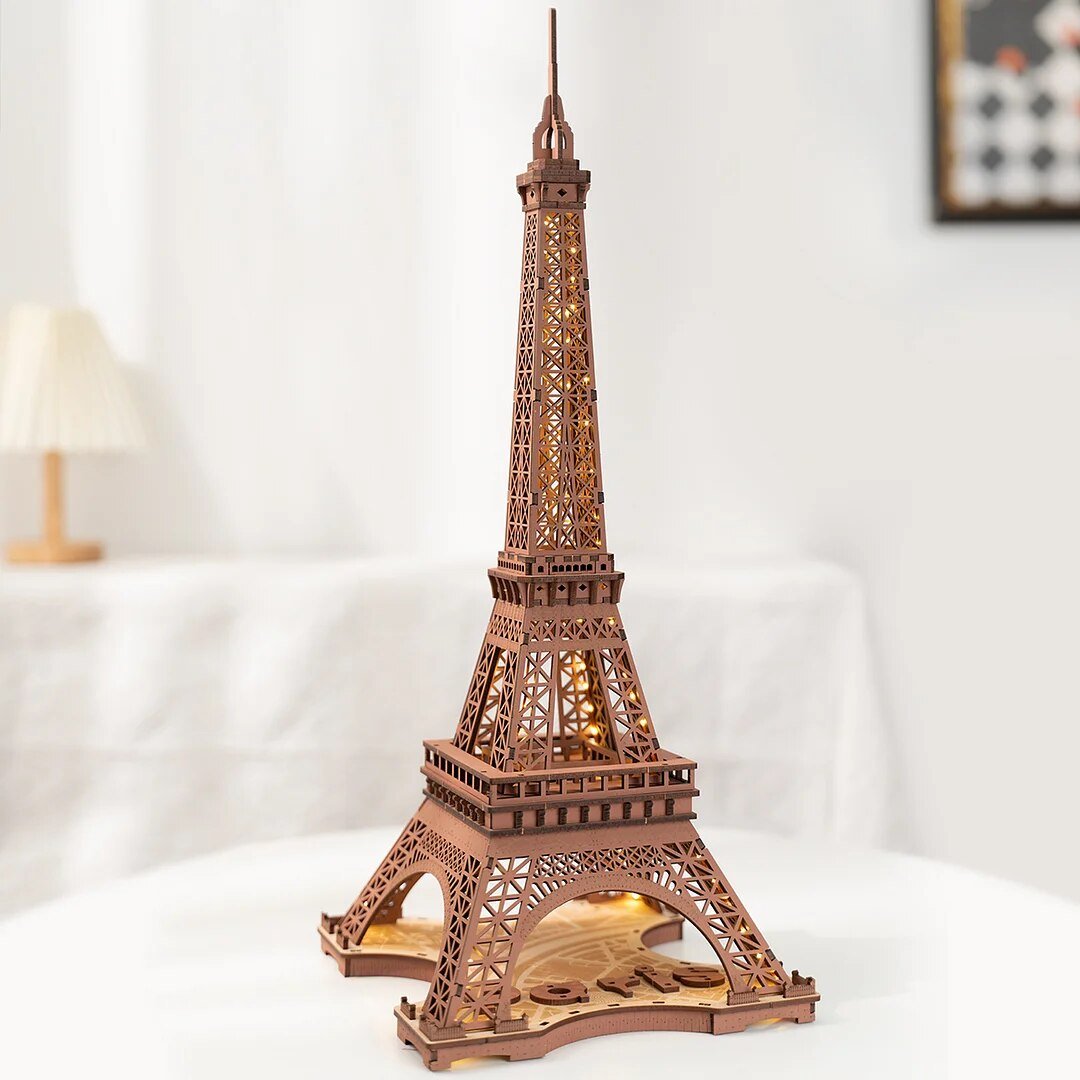 Starry Eiffel Tower 3D Wooden Puzzle