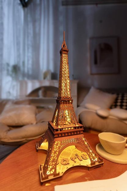 Starry Eiffel Tower 3D Wooden Puzzle