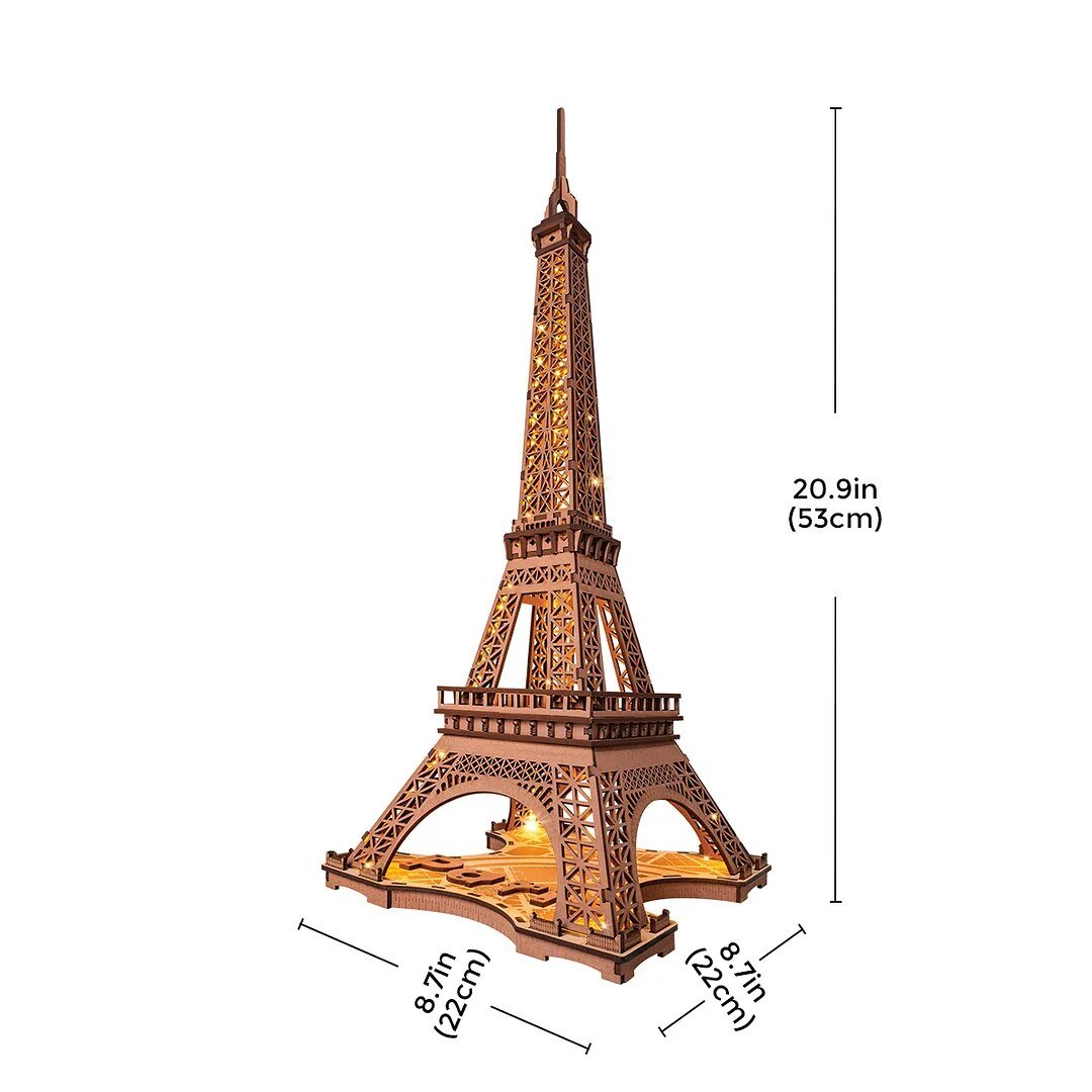 Starry Eiffel Tower 3D Wooden Puzzle