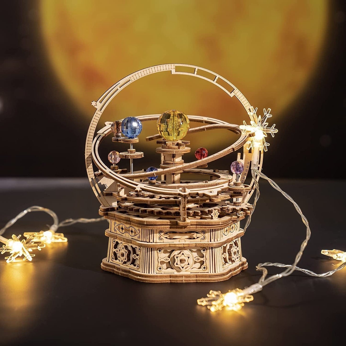 Starry Night Orrery Mechanical Music Box