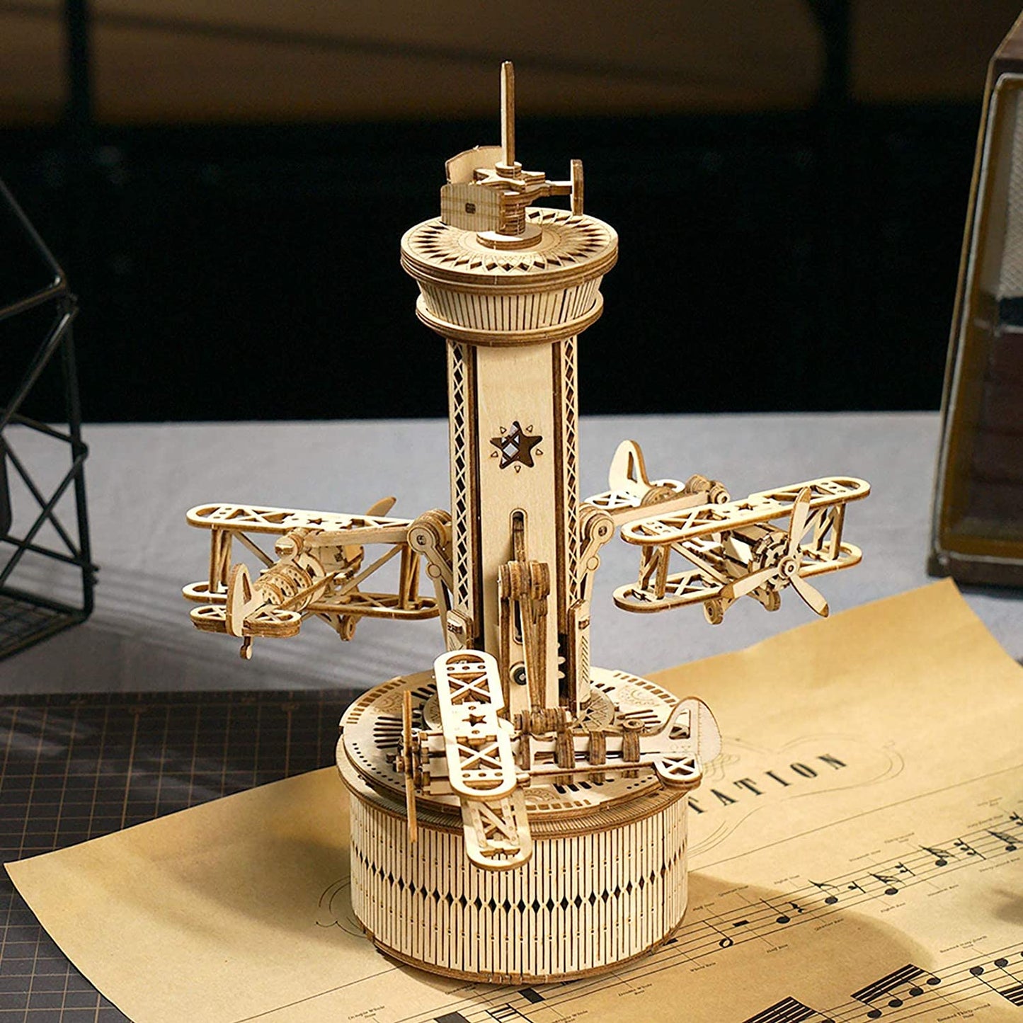 Starry Night Orrery Mechanical Music Box