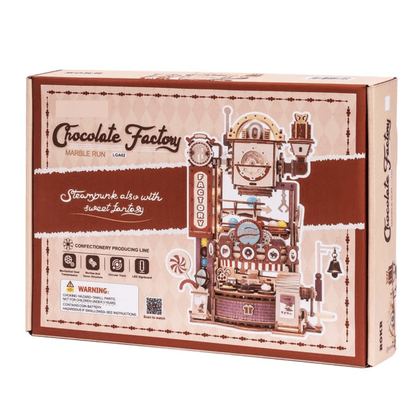 Steampunk Chocolate Factory Marble Run Wooden Puzzle