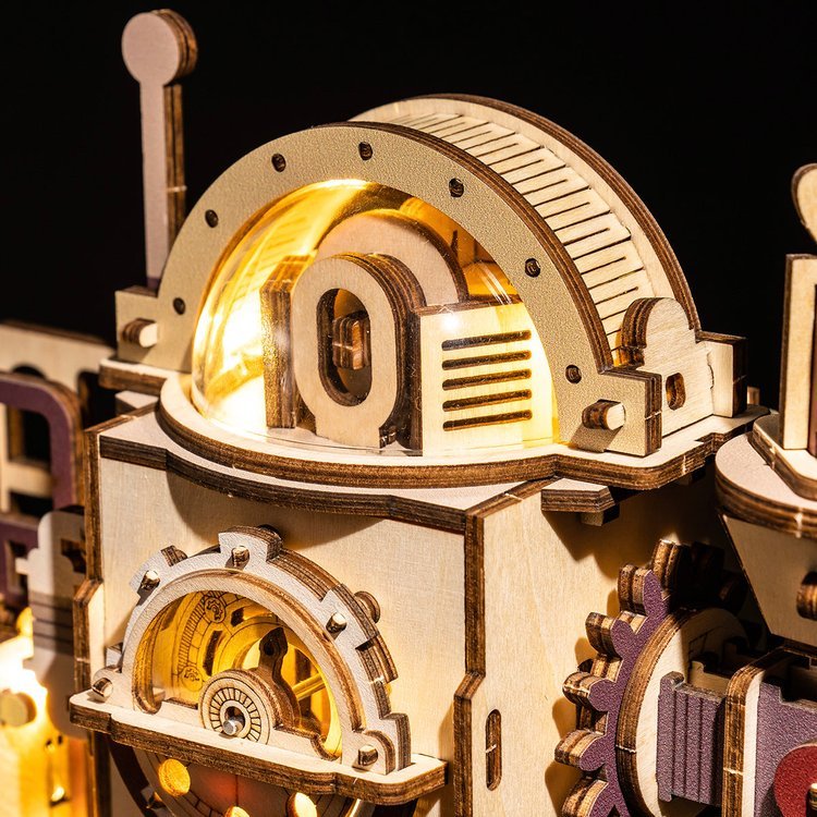 Steampunk Chocolate Factory Marble Run Wooden Puzzle