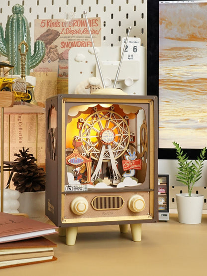 Sunset Carnival Retro TV DIY 3D Puzzle