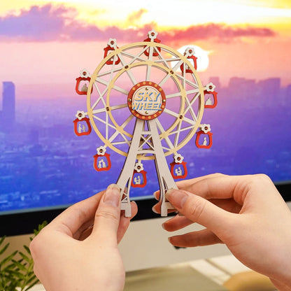 Sunset Carnival Retro TV DIY 3D Puzzle