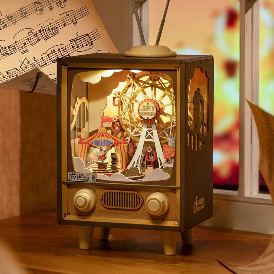 Amusement Park Series DIY Music Box 3D Wooden Puzzle