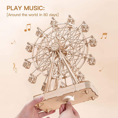 Amusement Park Series DIY Music Box 3D Wooden Puzzle