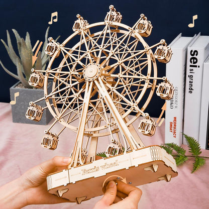 Amusement Park Series DIY Music Box 3D Wooden Puzzle